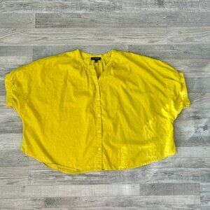 Calligraphie Yellow Clip Dot Short Sleeve Boxy Cut Top Q19